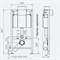 174-91200000-00 Jomo Tech Система инсталляции для подвесного унитаза H=980 мм 174-91200000-00