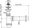 ALCA PLAST Сифон для раковины, d 40 мм, с подводкой, с выпуском с нержавеющей решеткой d 63 мм и пробкой A41