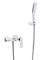 BOHEME Смеситель для ванны с душ.гарнитуром VENTURO белый + хром BOHEME-373-W
