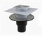 ALCA PLAST Сливной трап, 105х105/50/75 мм, прямая подводка, решетка и фланец из нерж.стали , воротник-2-х уров. изоляция, гидрозатвор-сухой APV4344
