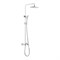 BOHEME Стойка для душа со смесителем VENTURO белый + хром BOHEME-378-W