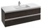 JACOB DELAFON Vox Мебель для раковины-столешницы 120 см, 2 выдвижных ящика,серый антрацит - фото 110352