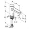 KLUDI Zenta E электронный смеситель для раковины, со смешиванием, предв.установка.темп., 230 v 38202-KLUDI