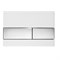 TECE Esquare Панель смыва с двумя клавишами стекло белое, клавиши хром глянцевый - фото 131383