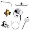 KLUDI Bozz 386300576 набор встраиваемого смесителя для ванны с ручным и верхним душем 7 в 1 - фото 131492