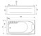 GEMY 172x77 Ванна акриловая гидромассажная, высота 65 см G9006-1.7 B L