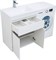 AQUANET Токио 130 L Тумба для ванной комнаты с раковиной (напольная, 1 ящик, 2 дверцы) Тумба с раковиной AQUANET Tokyo 130 L - напольная, 1 ящик, 2 дверцы