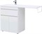 AQUANET Токио 130 L Тумба для ванной комнаты с раковиной (напольная, 1 ящик, 2 дверцы) Тумба с раковиной AQUANET Tokyo 130 L - напольная, 1 ящик, 2 дверцы