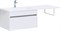 AQUANET Токио 130 L Тумба для ванной комнаты с раковиной (подвесная, 1 ящик) Тумба с раковиной AQUANET Tokyo 130 L - подвесная, 1 ящик