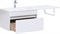AQUANET Токио 130 L Тумба для ванной комнаты с раковиной (подвесная, 1 ящик) Тумба с раковиной AQUANET Tokyo 130 L - подвесная, 1 ящик