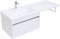 AQUANET Токио 130 L Тумба для ванной комнаты с раковиной (подвесная, 1 ящик) Тумба с раковиной AQUANET Tokyo 130 L - подвесная, 1 ящик