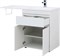 AQUANET Токио 130 R Тумба для ванной комнаты с раковиной (напольная, 1 ящик, 2 дверцы) Тумба с раковиной AQUANET Tokyo 130 R напольная, 1 ящик, 2 дверцы