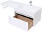 AQUANET Токио 130 R Тумба для ванной комнаты с раковиной (подвесная, 1 ящик) Тумба с раковиной AQUANET Tokyo 130 R подвесная, 1 ящик
