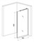 DETO Душевая кабина D90, размер 90x90 см, профиль глянцевый хром, стекло матовое D90