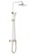 BOHEME Стойка для душа со смесителем VENTURO белый + золото BOHEME-388-W