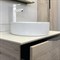 COMFORTY Тумба-умывальник Порто-75 дуб дымчатый с белой столешницей c раковиной 9110 COMFORTY 00-00009321