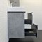 COMFORTY Тумба-умывальник "Эдинбург-60-2" бетон светлый с черной столешницей, с раковиной 9055RA-50 COMFORTY 00-00005700