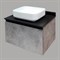COMFORTY Тумба-умывальник "Эдинбург-75" бетон светлый с черной столешницей, с раковиной T-Y9378 - фото 157632
