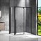 VINCEA Душевой уголок Lugano VSR-1L1012CLB-1, 1200*1000,черный , стекло прозрачное VINCEA VSR-1L1012CLB-1