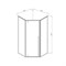 VINCEA Душевой уголок Penta VSP-3P900CLB, 900*900, черный, стекло прозрачное VINCEA VSP-3P900CLB