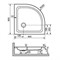 RGW STYLE P 900х900 Душевой поддон полукруглый акриловый 16180499-11