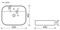 CERAMICA NOVA Умывальник чаша накладная прямоугольная Element 550*450*110мм CN6034 - фото 182232