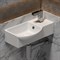 CERAMICA NOVA Умывальник подвесной прямоугольный  с крепежом (чаша слева, отверстие под смеситель справа) Element 400*220*120мм CN6039L - фото 182286 CERAMICA NOVA Умывальник подвесной прямоугольный  с крепежом (чаша слева, отверстие под смеситель справа) Element 400*220*120мм CN6039L - фото 182286