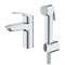 GROHE Смеситель для раковины Eurosmart 23124003 с гигиеническим душем GROHE-23124003