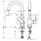 HANSGROHE Смеситель для раковины со сливным гарнитуром Hansgrohe Vernis Shape 210 71564000 хром 71564000