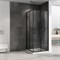 ABBER Душевой уголок  Schwarzer Diamant AG02100B5, размер 100x100 см, двери раздвижные, стекло 5 мм AG02100B5