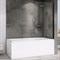 ABBER Шторка на ванну  Immer Offen AG71100B, размер 100 см, двери фиксированные, стекло 6 мм - фото 196061