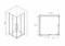 ABBER Душевой уголок  Schwarzer Diamant AG02080BH, размер 80x80 см, двери раздвижные, стекло 6 мм AG02080BH
