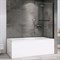 ABBER Шторка на ванну  Immer Offen AG70100B, размер 100 см, двери фиксированные, стекло 6 мм - фото 196601