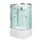 DETO Душевая кабина D120L, размер 120x80 см, профиль глянцевый хром, стекло матовое D120L - фото 200876