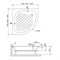 RGW Acryl Душевой поддон полукруглый  BP/CL-S, размер 90x90 см 16180499-51