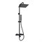 WASSERKRAFT Душевая система-стойка с термостатическим смесителем с изливом, черный Soft-touch A299.255.218.BM Thermo