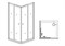 RGW Dolphin Душевой уголок TN-206-J, квадратный, размер 90x90 см, двери раздвижные 28912699-101