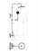 BELBAGNO Ancona Душевая стойка со смесителем для душа, верхним и ручным душем, хром ANCONA-DOCM-CRM - фото 219958