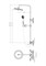 BELBAGNO Uno Душевая стойка со смесителем для верхнего и ручного душа, чёрный UNO-DOCM-NERO. Диаметр верхнего душа 25 см. - фото 220019