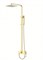 BELBAGNO Luce Душевая стойка со смесителем для ванны, верхним и ручным душем, золото LUC-VSCM-ORO. Верхний душ 25х25 см LUC-VSCM-ORO