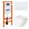 BELBAGNO Sfera-R Комплект 4 в 1 Унитаз подвесной BelBagno SFERA-R BB046CHR с сиденьем BB2111SC + Система инсталляции для унитазов BelBagno BB002-80 с кнопкой смыва BB014-SR-BIANCO BB046CHR/BB2111SC/BB002-80/BB014-SR-BIANCO