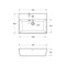 BELBAGNO Раковина керамическая накладная BB1340, прямоугольная, 505х350х135, цвет белый BB1340
