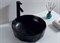 BELBAGNO Раковина накладная керамическая черная BB1409H301, круглая, 410х410х145, цвет черный - фото 220676
