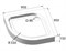 BELBAGNO Душевой поддон полукруглый, размер 95х95 см, высота 15 см, белый TRAY-BB-R-95-550-15-W