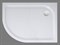 BELBAGNO Душевой поддон полукруглый-асимметричный, размер 100х80 см, высота 15 см, белый, левая версия - фото 220806