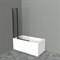BELBAGNO Uno Шторка на ванну, размер 100 см, двери распашные, стекло 5 мм UNO-V-11-100/150-C-NERO
