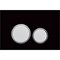 AQUATEK Панель смыва Черная,закаленное стекло (клавиша круглая,ободок хром) KDI-0000029 - фото 224358