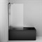 AM.PM W90BS-080-140BM Gem шторка на борт ванны 80х140, фиксированная, черный, стекло матовое W90BS-080-140BM