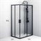 AM.PM W93G-404-120280-BT Gem S Twin Slide 120x80. Душевое ограждение,120x80, профиль черный матовый., стекло п W93G-404-120280-BT