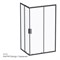 AM.PM W93G-404-120290-BT Gem S Twin Slide 120x90. Душевое ограждение,120x90, профиль черный матовый., стекло п W93G-404-120290-BT